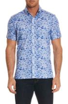 Men's Robert Graham Booker Tailored Fit Print Sport Shirt - Blue