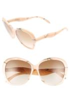 Women's Victoria Beckham Happy 60mm Butterfly Sunglasses - Pink Marble