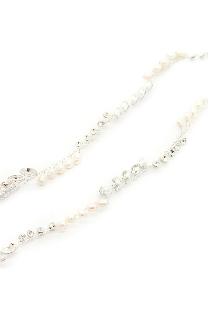Brides & Hairpins India Halo & Sash, Size - Metallic
