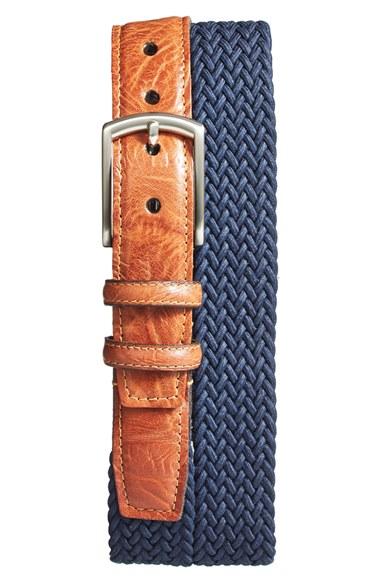 Men's Torino Belts Braided Stretch Cotton Belt - Navy