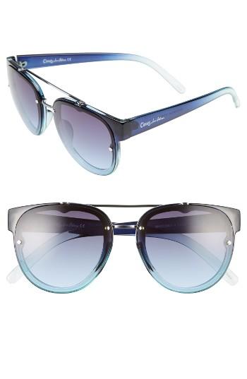 Women's Circus By Sam Edelman 58mm Aviator Sunglasses - Blue