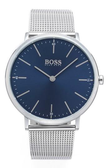 Men's Boss Horizon Mesh Strap Watch, 40mm