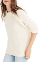 Women's Madewell Loopy Fringe Raglan Sweater - Beige