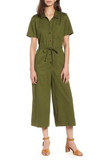 Women's Madewell Wide Leg Utility Jumpsuit - Green