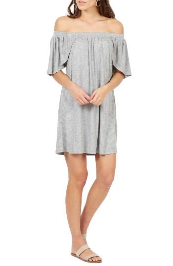 Women's Delacy Marley Off The Shoulder Minidress - Grey