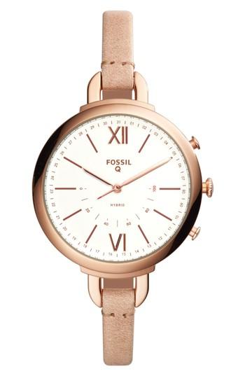 Women's Fossil Q Annette Leather Strap Hybrid Smart Watch, 38mm