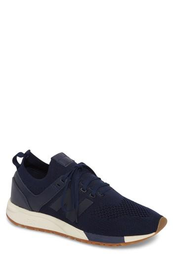 Men's New Balance 247 Decon Knit Sneaker .5 D - Blue