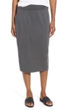 Women's Eileen Fisher Cozy Jersey Pencil Skirt, Size - Grey
