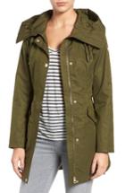 Women's Guess Lace-up Hooded Utility Coat - Green