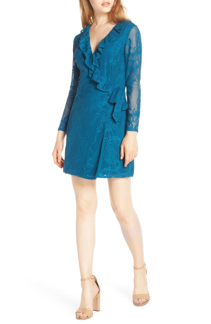 Women's Lilly Pulitzer Tiki Wrap Romper, Size - Blue