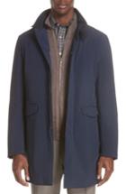 Men's Canali Stretch Car Coat Us / 50 Eu R - Blue