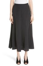 Women's Max Mara Pitone Polka Dot Print Silk Skirt Us / 50 It - Black