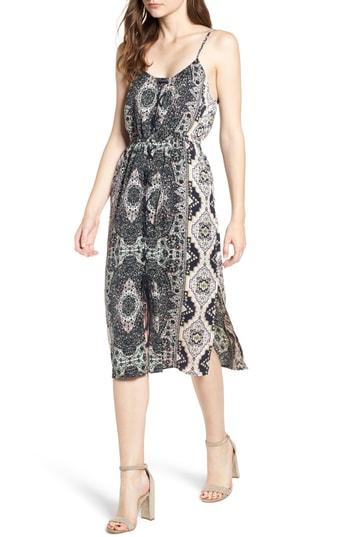 Women's Cupcakes And Cashmere Leela Print Midi Dress, Size - Blue
