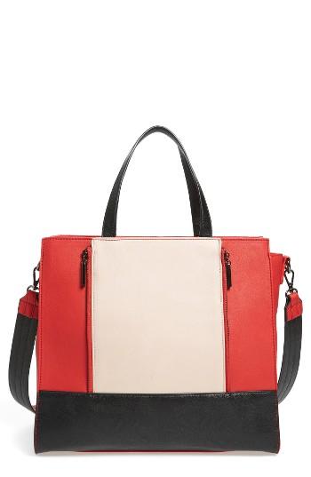 Cesca Kelsie Colorblock Faux Leather Tote -