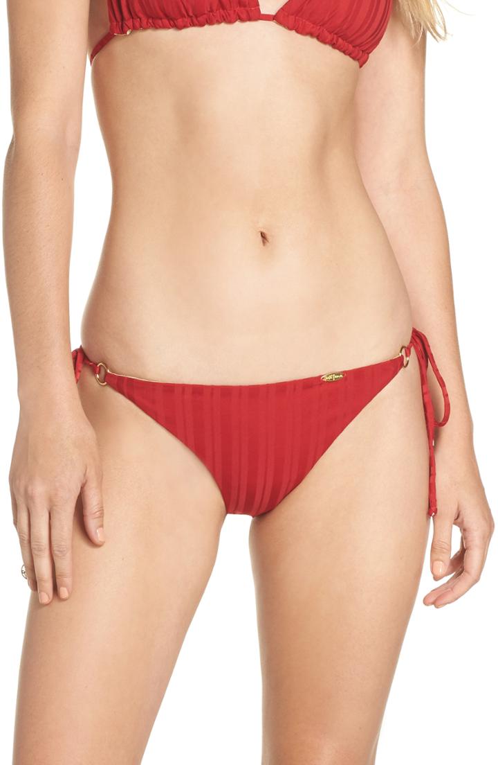 Women's L Space Tara Ribbed Bikini Top, Size D - Blue/green