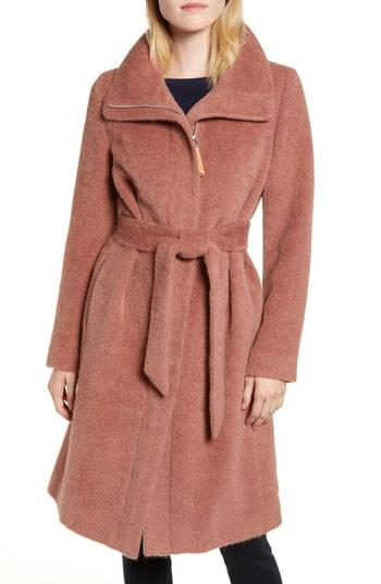 Women's Cole Haan Suri Alpaca & Wool Wrap Jacket - Orange