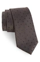 Men's Calibrate Modern Dot Woven Tie, Size - Beige
