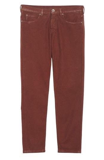 Men's Eleventy Slim Fit Stretch Cotton Five Pocket Trousers - Metallic