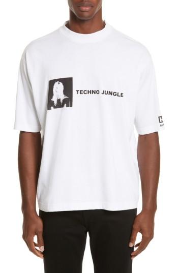 Men's Helmut Lang Techno Jungle Graphic T-shirt - White