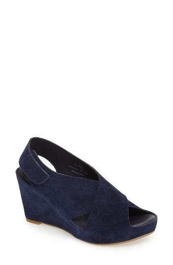 Women's Johnston & Murphy 'tori' Wedge Sandal .5 M - Blue