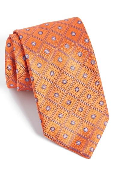 Men's David Donahue Geometric Silk Tie