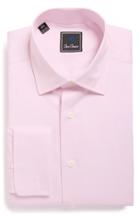 Men's David Donahue Regular Fit Stripe Dress Shirt 32/33 - Pink
