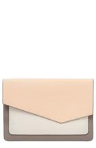 Botkier Cobble Hill Calfskin Leather Flap Clutch - Coral