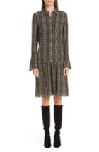 Women's Lafayette 148 New York Sansa Kilim Silk Dress - Green