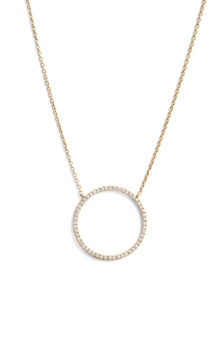 Women's Bony Levy Simple Obsessions Circle Pendant Necklace (nordstrom Exclusive)