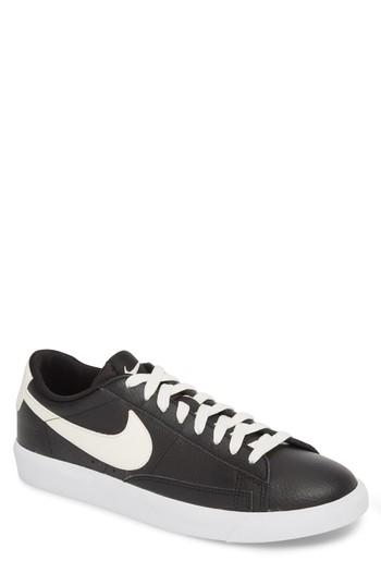 Men's Nike Blazer Low Leather Sneaker M - Black
