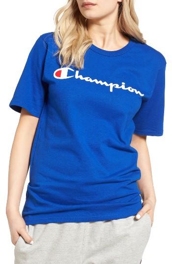 Women's Champion Crewneck Tee - Blue