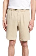 Men's Nifty Genius Thomas Fit Pleated Shorts, Size 34 - Beige