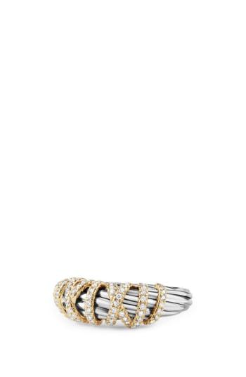 Women's David Yurman Ring With Diamond And 18k Gold, 8mm