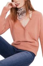 Women's Madewell Faux Wrap Pullover Sweater, Size - Grey