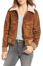 Women's Mother The Patch Pocket Faux Shearling Aviator Jacket