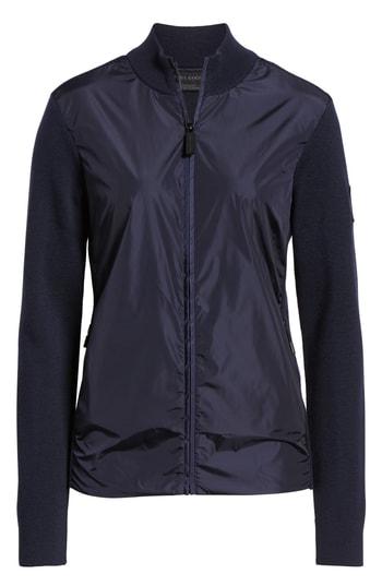 Women's Canada Goose Windbridge Zip Front Sweater Jacket (2-4) - Blue