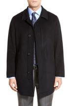 Men's Hart Schaffner Marx Douglas Modern Fit Wool & Cashmere Overcoat R - Black