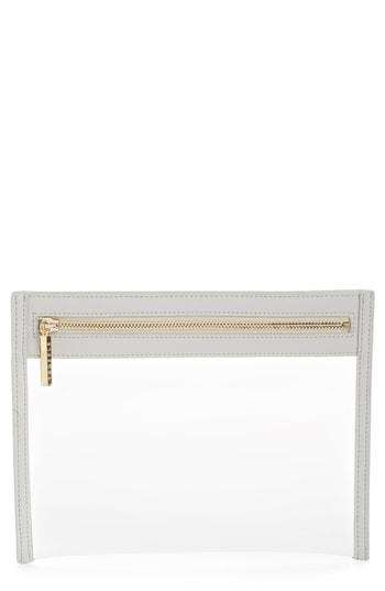 Truffle Small Clarity See Through Clutch - Grey