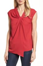 Women's Nic+zoe Twist Cap Sleeve Top - Red