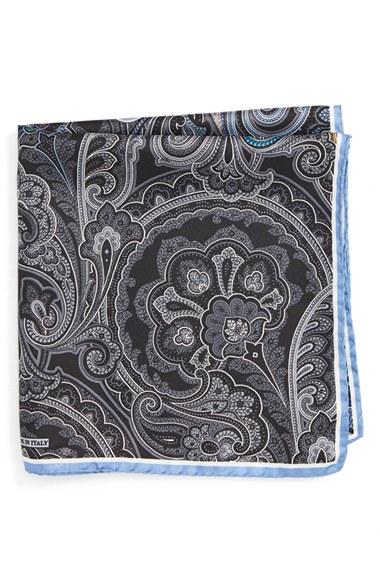 Men's Nordstrom Men's Shop Paisley Silk Pocket Square