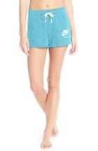 Women's Nike 'gym' Cotton Blend Shorts - Blue