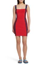 Women's Opening Ceremony Logo Tape Ribbed Body-con Dress - Red