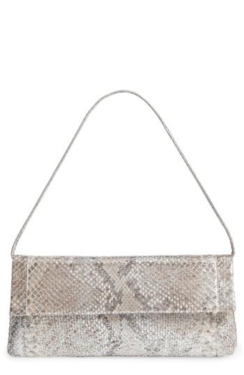 Nancy Gonzalez Gotham Genuine Python Metallic Clutch -