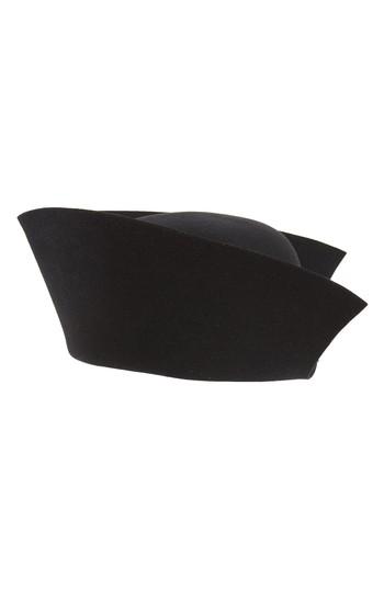 Women's Jacquemus Rabbit Hair Felt Beret - Black