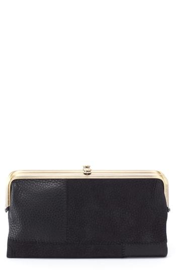 Women's Hobo Lauren Patchwork Leather Clutch Wallet - Black