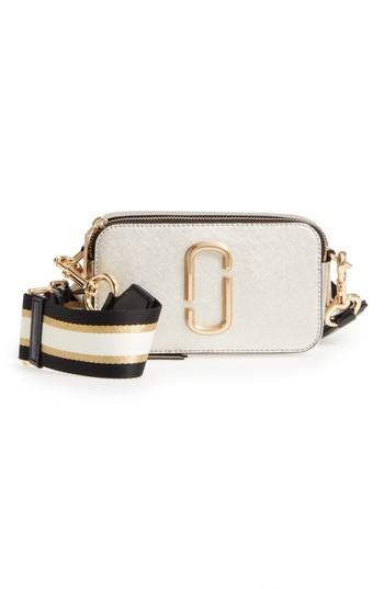 Marc Jacobs Snapshot Leather Crossbody Bag - Metallic