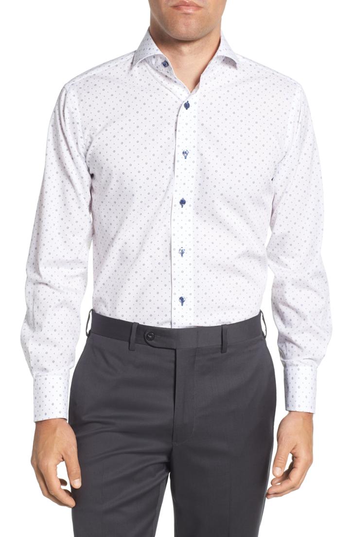 Men's Lorenzo Uomo Trim Fit Floral Dress Shirt