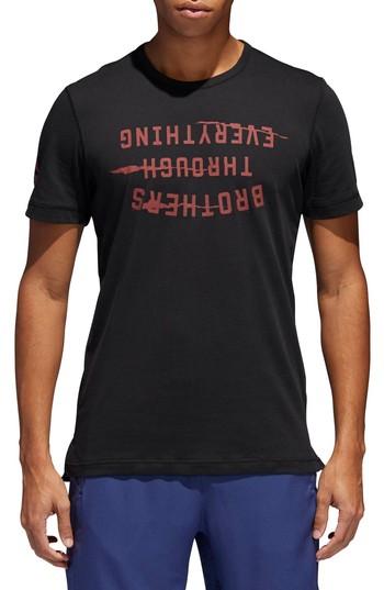 Men's Adidas Harden Brand Slogan T-shirt - Black