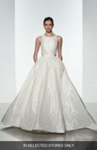 Women's Nouvelle Amsale Troy Open Back Silk Taffeta Ballgown, Size - Ivory