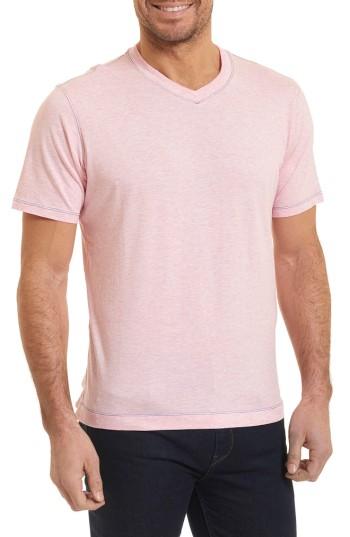Men's Robert Graham Traveler V-neck T-shirt - Pink